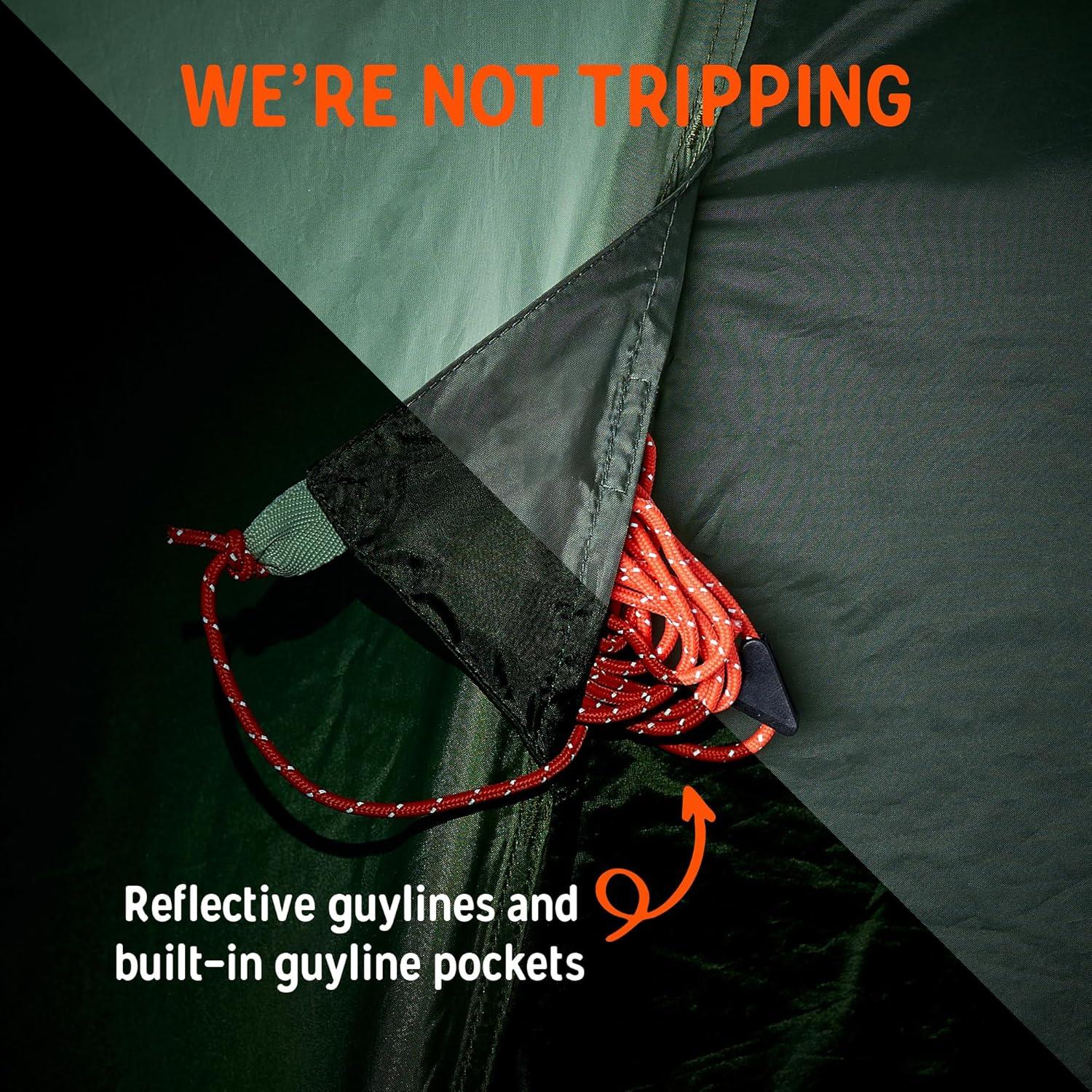 image:imageKelty Wireless Freestanding Camping Tent 2 4 or 6 Person Size Huge Interior and Peak Height Intuitive  Easy to Pitch Color Coded SetupDill  Black Forest