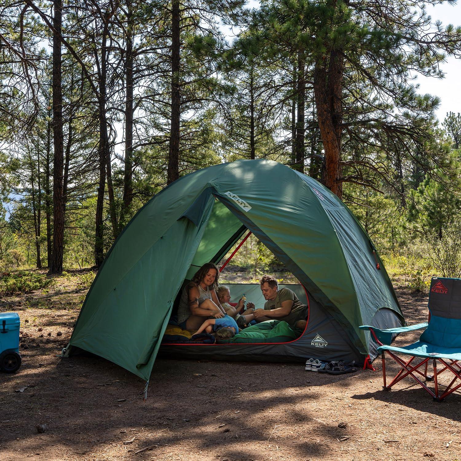image:imageKelty Wireless Freestanding Camping Tent 2 4 or 6 Person Size Huge Interior and Peak Height Intuitive  Easy to Pitch Color Coded SetupDill  Black Forest