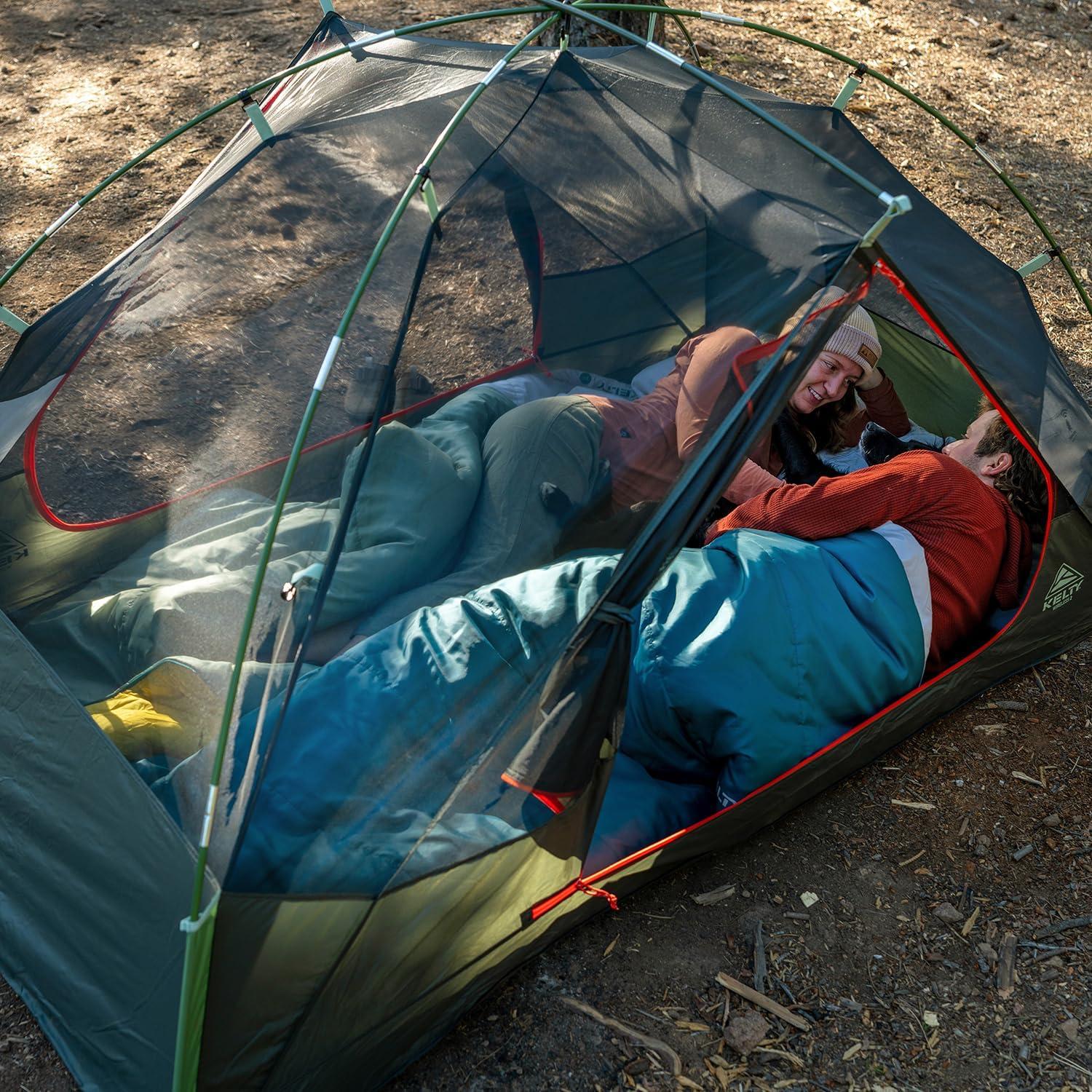 image:imageKelty Wireless Freestanding Camping Tent 2 4 or 6 Person Size Huge Interior and Peak Height Intuitive  Easy to Pitch Color Coded SetupDill  Black Forest
