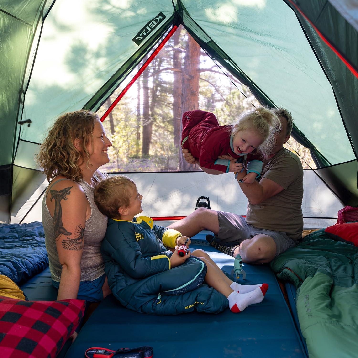 image:imageKelty Wireless Freestanding Camping Tent 2 4 or 6 Person Size Huge Interior and Peak Height Intuitive  Easy to Pitch Color Coded SetupDill  Black Forest