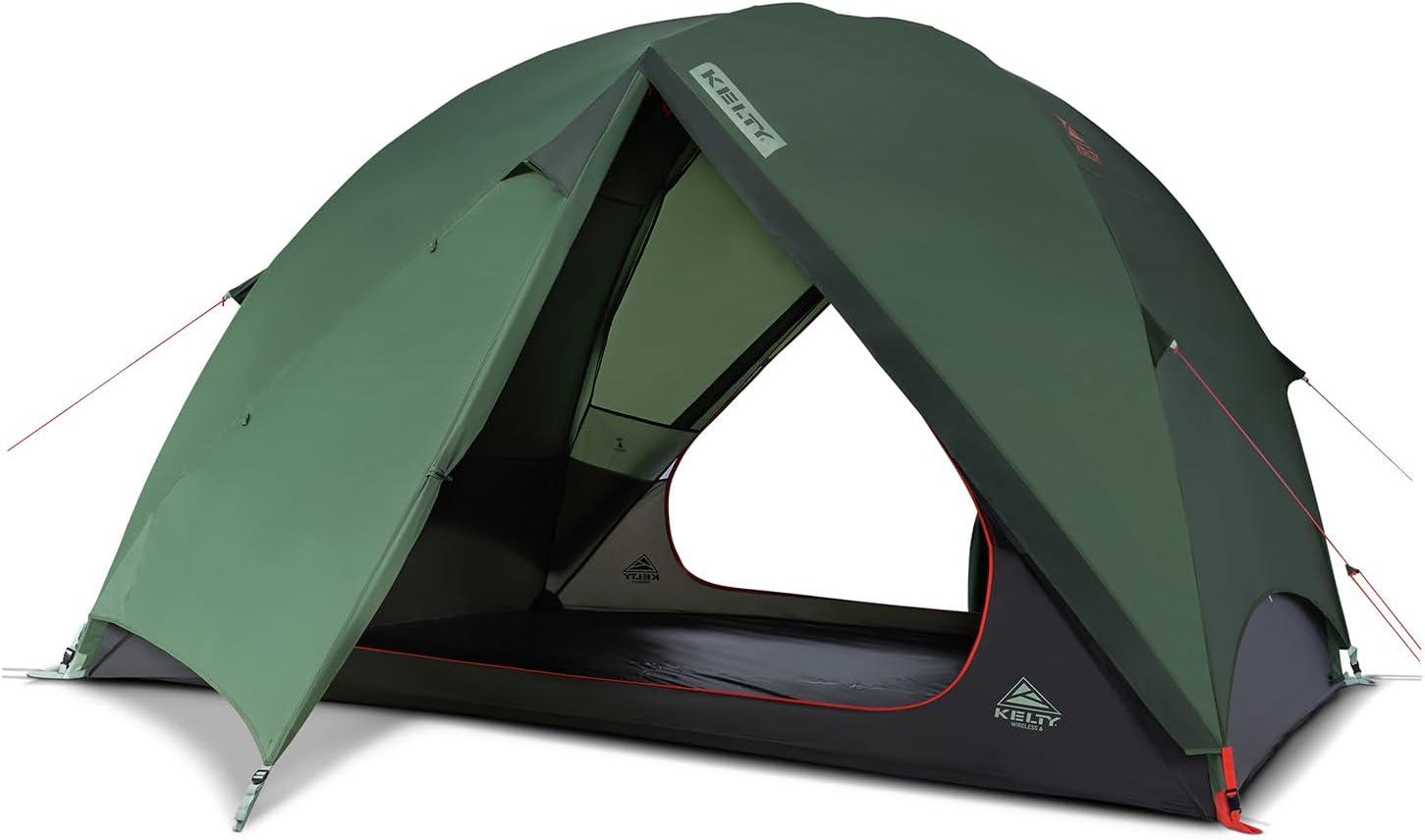 image:imageKelty Wireless Freestanding Camping Tent 2 4 or 6 Person Size Huge Interior and Peak Height Intuitive  Easy to Pitch Color Coded SetupDill  Black Forest