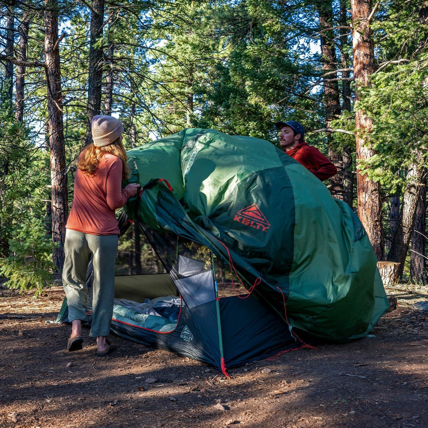 image:imageKelty Wireless Freestanding Camping Tent 2 4 or 6 Person Size Huge Interior and Peak Height Intuitive  Easy to Pitch Color Coded SetupDill  Black Forest