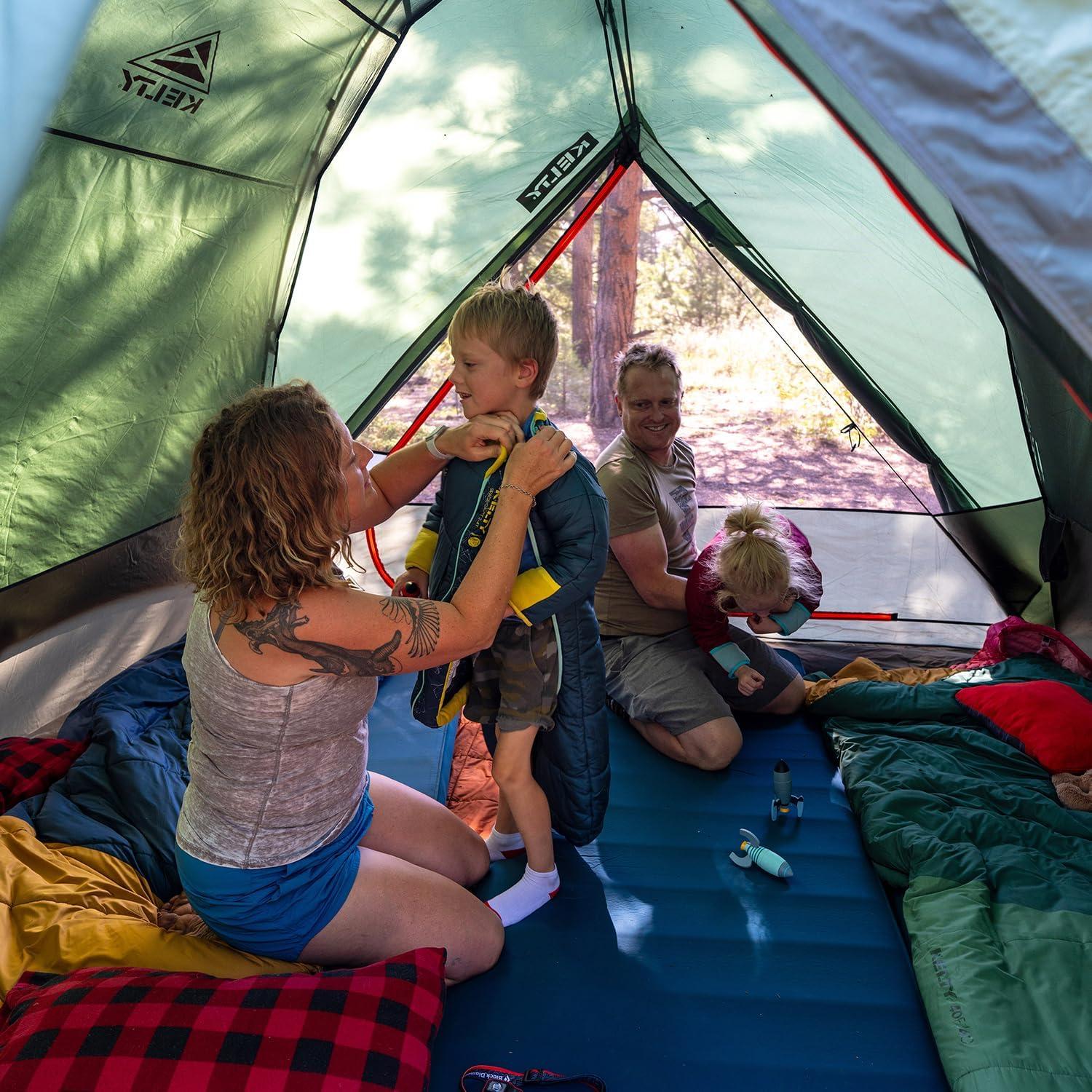 image:imageKelty Wireless Freestanding Camping Tent 2 4 or 6 Person Size Huge Interior and Peak Height Intuitive  Easy to Pitch Color Coded SetupDill  Black Forest