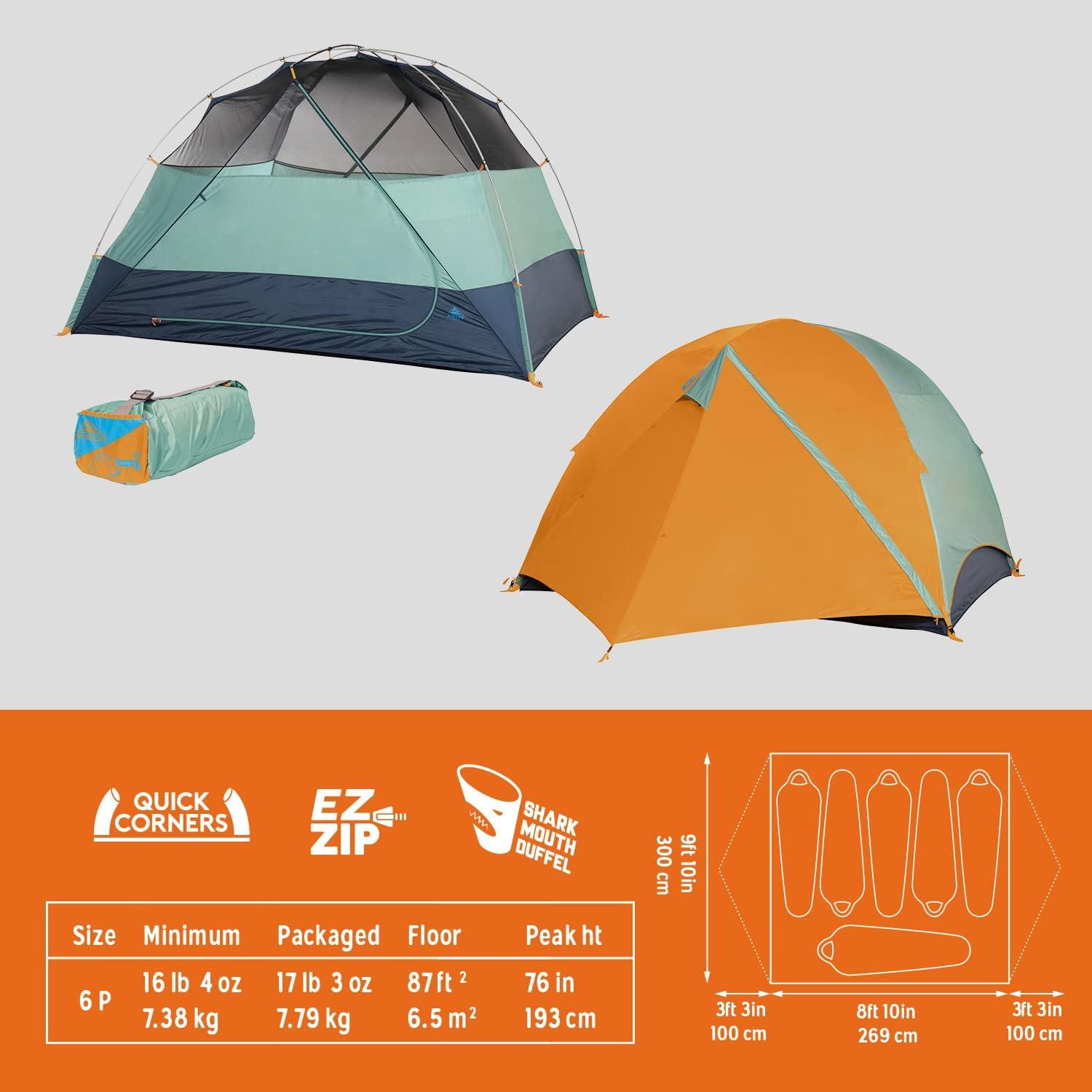 image:imageKelty Wireless Freestanding Camping Tent 2 4 or 6 Person Size Huge Interior and Peak Height Intuitive  Easy to Pitch Color Coded SetupGreen
