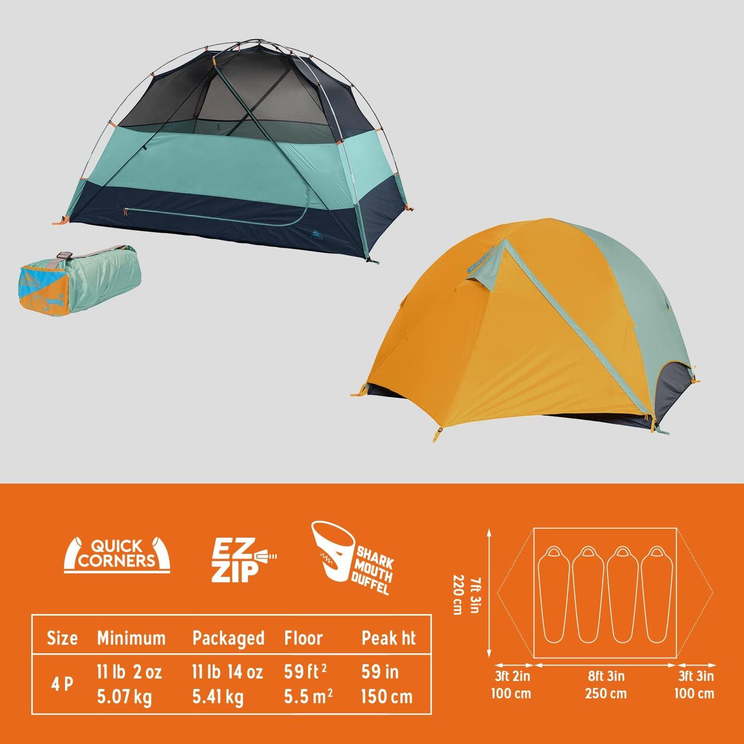 image:imageKelty Wireless Freestanding Camping Tent 2 4 or 6 Person Size Huge Interior and Peak Height Intuitive  Easy to Pitch Color Coded SetupGreen