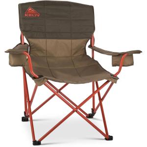image:imageKelty Deluxe Lounge Chair  Folding Outdoor Camp Chair Insulated Cupholders Customized Recline Steel Frame Padded Roll Storage 2024 Deep LakeBungee Cord  Beluga