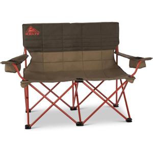 image:imageKelty Low Loveseat Oversized 2Person Heavy Duty Folding Camp Chair Double Seat for Soccer Games Tailgating Beach Days Low HeightDark ShadowBungee Cord  Beluga