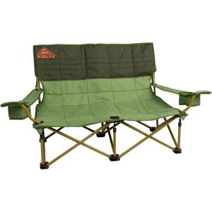 image:imageKelty Low Loveseat Oversized 2Person Heavy Duty Folding Camp Chair Double Seat for Soccer Games Tailgating Beach Days Low HeightDark ShadowDill  Duffle