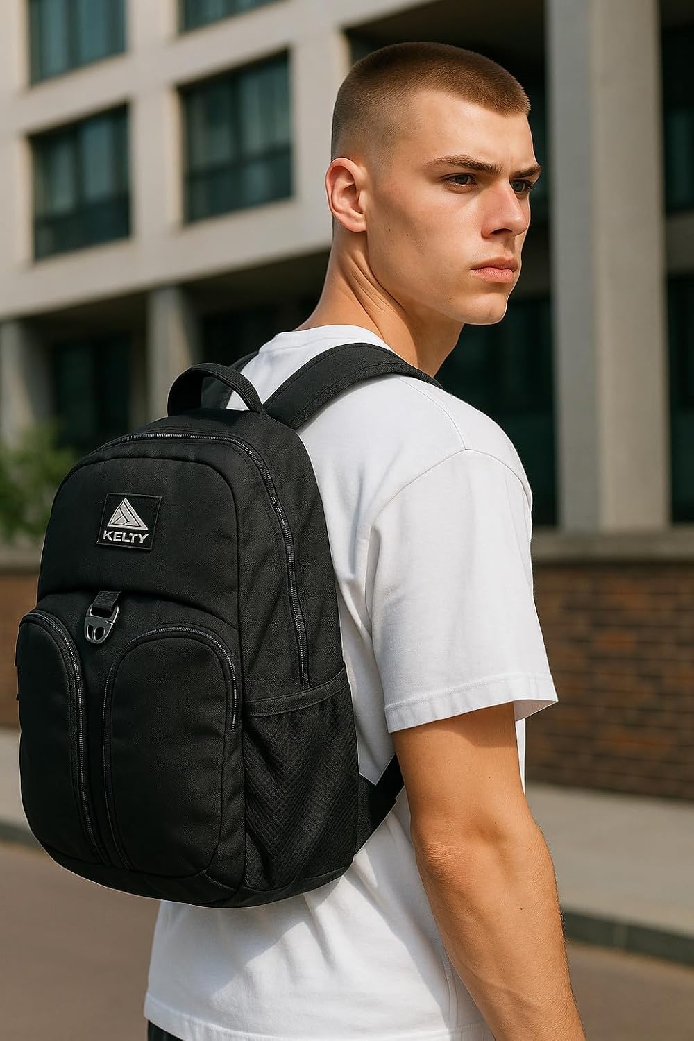 image:imageKelty Black Laptop Backpack 25 Liter 18 Inch Multipocket College Backpack for Men Women Hiking Work