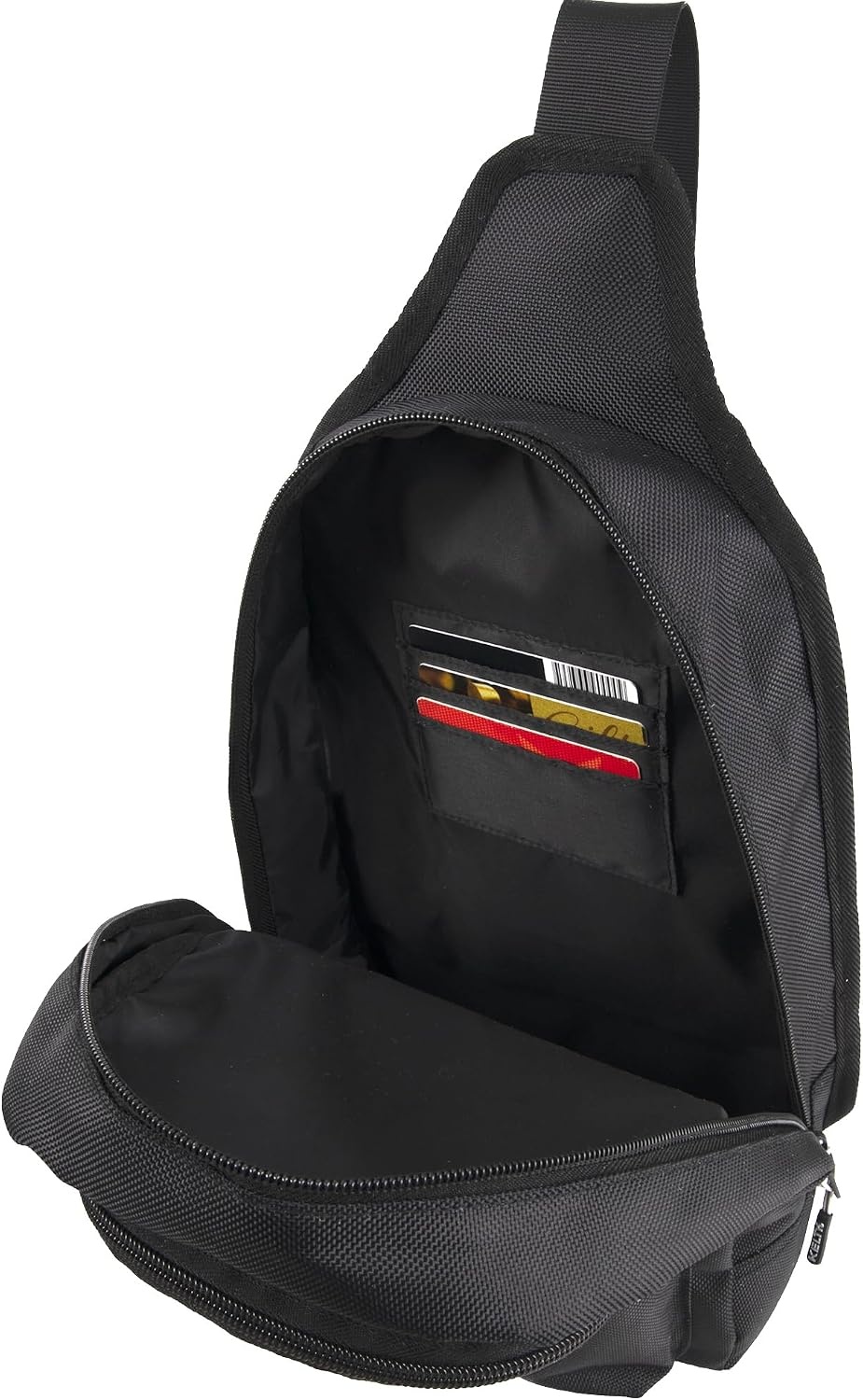 image:imageKelty Sling Crossbody Messenger Shoulder Backpack 825 Liter Capacity with Detachable Keychain Coin PouchBlack