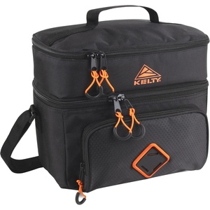 image:imageKelty Adult Insulated Lunch Bag Leakproof 12 Can 12 Liter Capacity with Top Carry Handle Adjustable Shoulder Strap Zippered Compartments Sport DetailingBlack
