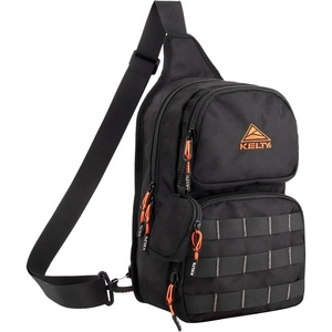 image:imageKelty Sling Crossbody Messenger Shoulder Backpack 825 Liter Capacity with Detachable Keychain Coin PouchBlack  Orange