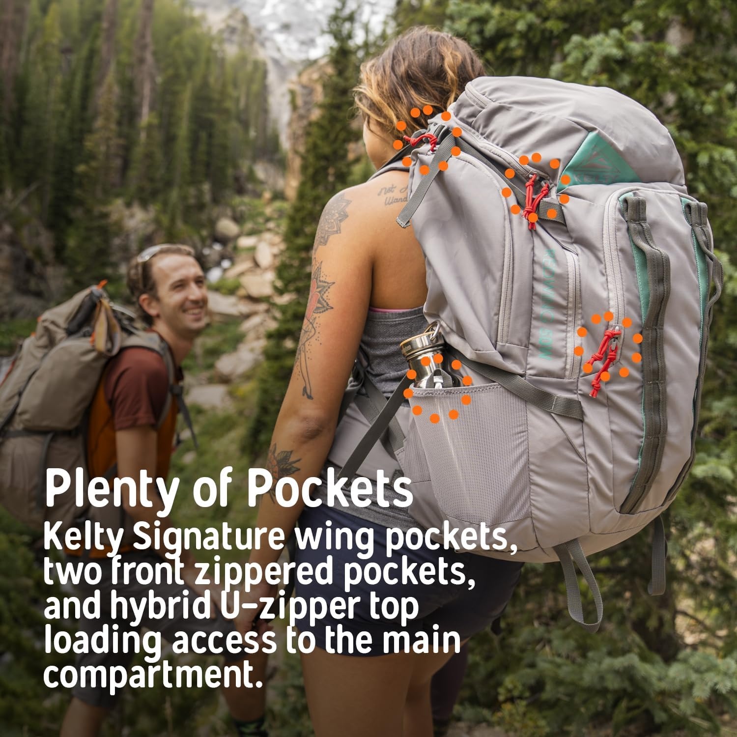 image:imageKelty Redwing 50 Womens 50 Liter Internal Frame Backpack for Hiking Backpacking Travel Hip Belt Women Specific Fit 2023 CinnamonBlackout